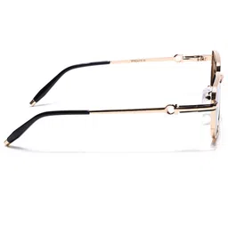 Eyejack Unisex Black Lens & Gold-Toned Rectangle Sunglasses with image 3