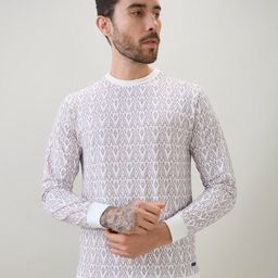 Status Quo Men Geometric Patterned Round Neck Full Sleeve Sweatshirt-picture-40
