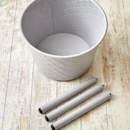 Home Centre Lets Garden Rustica Grey Textured Planter With Stand image 4
