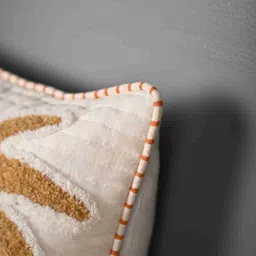 SANSKRUTIHOMES White & Brown Embroidered Square Cushion Covers image 3