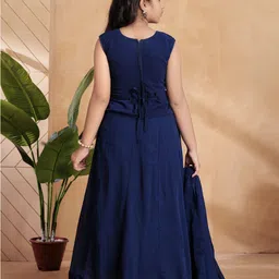 BAESD Girls Embroidered Sequinned Ready to Wear Lehenga & Blouse With Dupatta image 2
