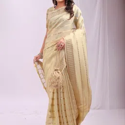 ALAGINI Woven Design Zari Organza Saree image 4