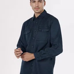 Celio Men Classic Oversized Fit Solid Spread Collar Casual Shirt image 2