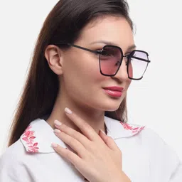 PELLE LUXUR Unisex Ombre Lens & Black Oversized Sunglasses with UV Protected Lens-picture-41