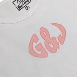 Gini and Jony Girls Pack of 2 Typography Printed Cotton Regular Crop Top image 2