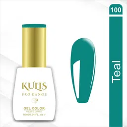 kulis UV Gel Nail Polish 16ml Brush Cap Bottle| Pro Range UV Lamp Cured Gel Color K100 Color: Teal-picture-12