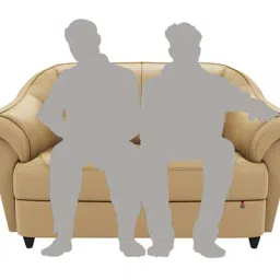 durian Berry compact Leatherette 2 Seater Sofas in Beige Colour image 4