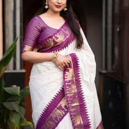 Faishonhouse Ethnic Motifs Zari Art Silk Saree image 4