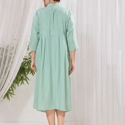 EASY MOM Maternity A-Line Midi Dress image 2