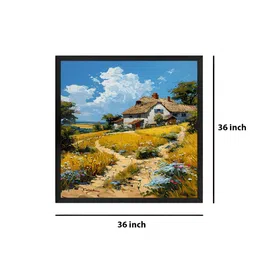 999Store Blue & Green Cottage Canvas Wall Art image 3