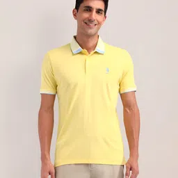 U.S. Polo Assn. Men Solid Polo Collar Slim Fit T-shirt image 2