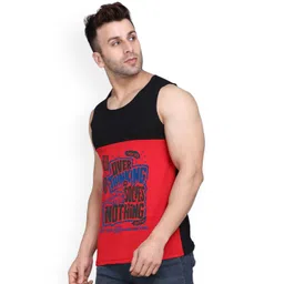 SLOWLORIS Pack Of 2 Printed Innerwear Vests VSL26 CMB(CHS MUSTARD)(OVRTNK BLACKRED) image 3