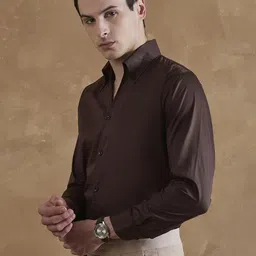 DENNISON Men Smart Fit Solid Button-Down Collar Cotton Formal Shirt image 2