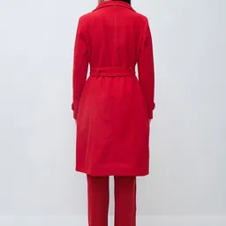 ELLE Single-Breasted Notched Lapel Overcoat image 2