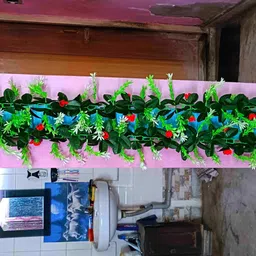 kingstyle impex Artificial Flowers Home Decoration Vine & Creepers Plant Wall Hanging Chain G1 Multicolor Rose Artificial Flower image 3