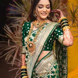 kanjiqueen Woven, Self Design Banarasi Silk Blend, Pure Silk Saree-picture-12