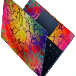 FineArts 4 in 1 Combo Pack with Laptop Skin Sticker Decal, Palmrest Skin, Screen Protector, Key Guard for 15.6 Inch Laptop - Colorful Digital Art Combo Set image 2