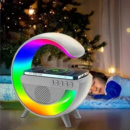 HRK Mini Colorful Ambient Light Wireless Charging Audio, Smart Music Desk Lamp 5 W Bluetooth Party Speaker-picture-17