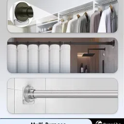 sunvibe No Drill Self Adhesive Curtain Rod Holders (2 Pcs) image 2