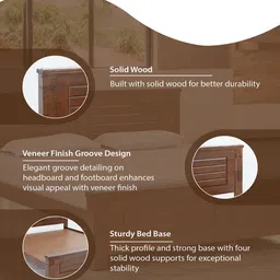 royaloak Ipoh QueSize Bed In Brown And Black Finish image 5