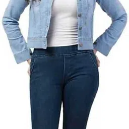 pwti Women Solid Denim Jacket image 5