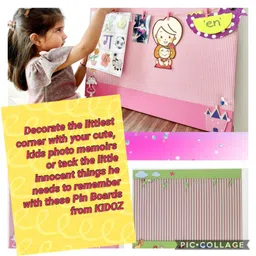 Kidoz Bulletin Board Notice Soft Board For Kids Sports Vertical - Red image 4