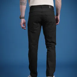 roadster Men Slim Mid Rise Black Jeans image 5