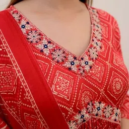 rohika Women Viscose Rayon Kurta Palazzo Dupatta Set image 2