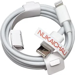 NUKAICHAU Lightning Cable 6.5 A 1.17 m Copper Braiding Type-C to Lightning Cable for iPhones, iPads, Airpods & iPods Series.-picture-16