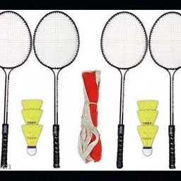spo zone Doster Badminton Racket Kit 4 PC WITH Net AND 6 Shuttle-45 Badminton Kit-picture-15