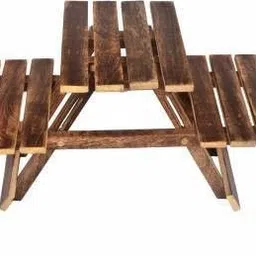 umar enterprises Wooden Flower pot stand wood container & Vase stand pot stand wood 3 portion shelves flower pots stand Balcony flower pot stand Plant Container Set Plant Container Set image 4