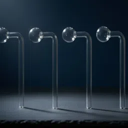 wishingbell natural 6 inch Bend Glass Oil Burner Pipe Transparent (Pack of 4) Borosilicate Glass Inside Fitting Hookah Mouth Tip-picture-26