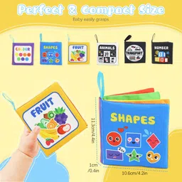 serplex Cloth Books for Babies 0 to 3 Years Early Learning Sensory Books and Toys Set image 3