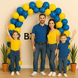 bzore Solid Blue & Yellow Balloons Set for Birthday, Party, Anniversary & Festival Decor Balloon image 5