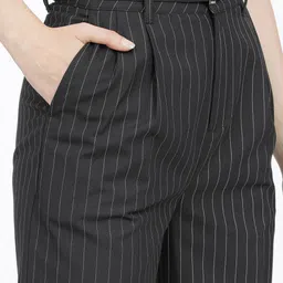 tokyo talkies Women Regular Fit Black Viscose Rayon Trousers image 4