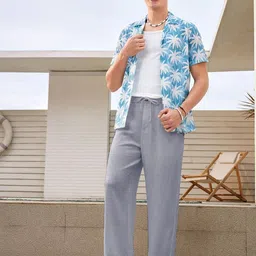 SZN Men Relaxed Fit High-Rise Regular Trousers image 5