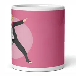 Mr UVD White & Pink Graphic Printed Ceramic Glossy Mug 350 ml image 4