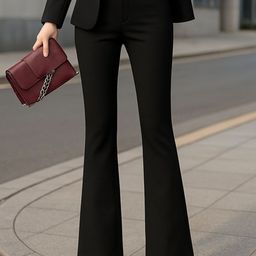 Next One Women Smart Flared High-Rise Trousers-picture-28