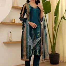 Siya Fashion Women Ethnic Motifs Printed Kurta with Trousers & Dupatta-image-58