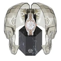 PHILIPP PLEIN Women Brass Embellished Dial & Stainless Steel Bracelet Analogue Watch image 5