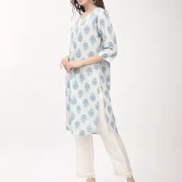 R&B Floral Printed Straight Kurta image 4