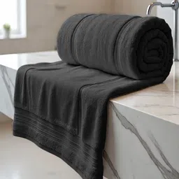 JAIPUR FABRIC Grey Melange Terry Cotton 500 GSM Bath Towel-picture-21