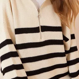 Happiness istanbul Women Striped Pullover image 2