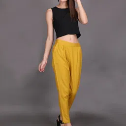 Pittra4ever Women Solid Mid Rise Trousers-image-80