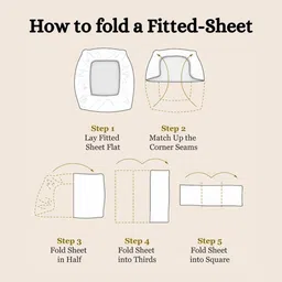 NEW TOWN Multicoloured 210 TC Cotton Fitted Queen Bedsheets With 2 Pillow Covers image 5