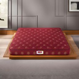 USHA SHRIRAM Maroon & Beige Quilted Cotton Orthopedic Queen Size Mattress-picture-24