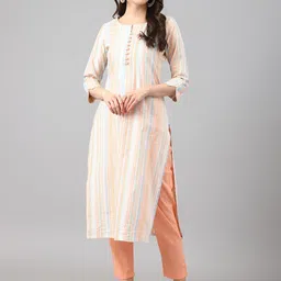 KALINI Women Regular Kurta with Trousers image 3