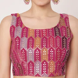 studio rasa Embroidered Saree Blouse image 2