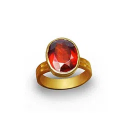 GenZcomplex Gold-Plated Brass Garnet Finger Ring-picture-18