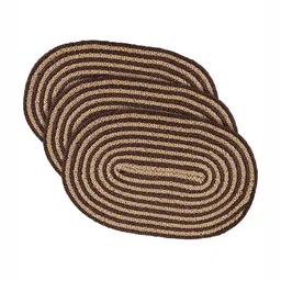 Aura Brown & Beige 3 Pieces Poly Diamond Textured Cotton Doormats-picture-14